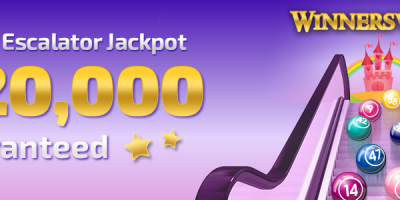 Win a £20,000 75 Ball Escalator Jackpot at Winner Bingo